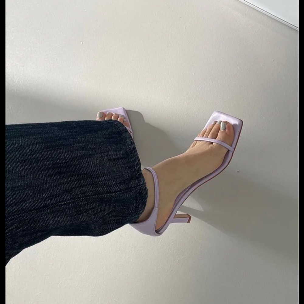 💜 HEELED METALLIC SANDALS - Picture 3 of 6